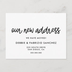 Carte Postale Notre nouvelle adresse faire-part simple