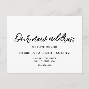 Carte Postale Notre nouvelle adresse Moderne faire-part
