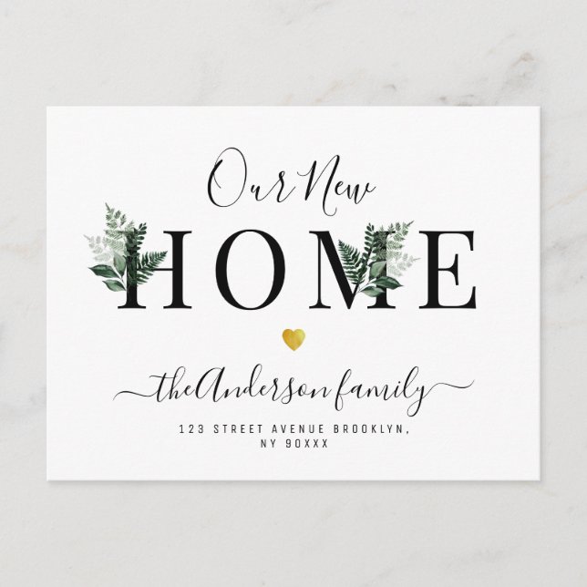 Carte Postale Notre nouvelle maison faire-part mobile (Devant)