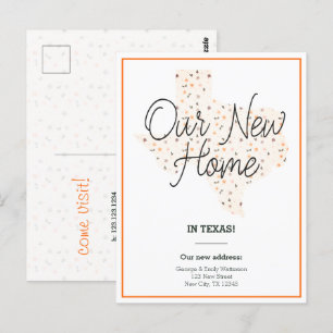 Carte Postale Notre nouvelle maison - Texas Moving Faire-part