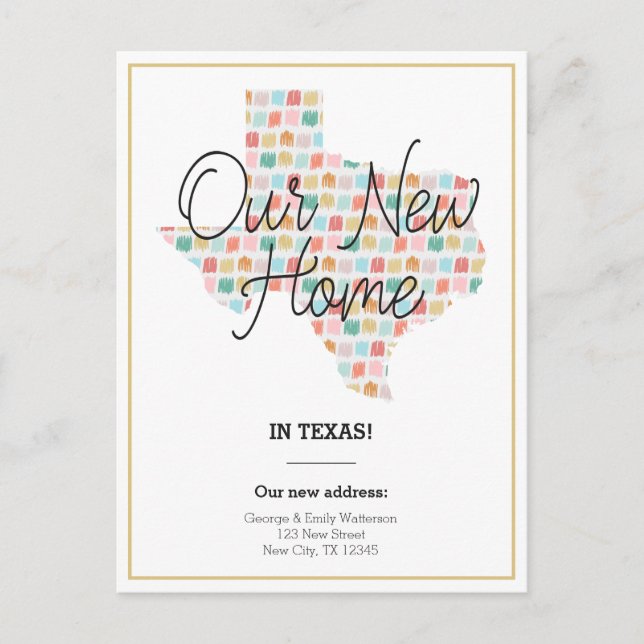 Carte Postale Notre nouvelle maison - Texas Moving Faire-part ca (Devant)