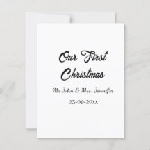 Notre premier Noël, M. et Mme, nom du couple date