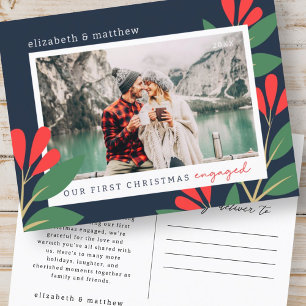 Carte Postale Notre première photo de Noël Engagé de Foliage Mod