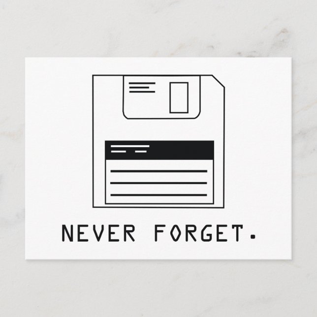 Carte Postale N'oubliez jamais : Disque disquette (Devant)