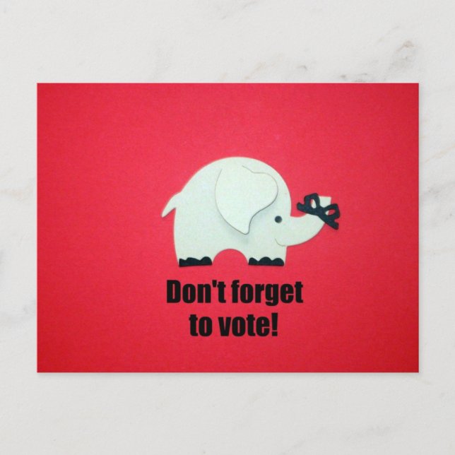 Carte Postale N'oubliez pas de voter ! (Devant)