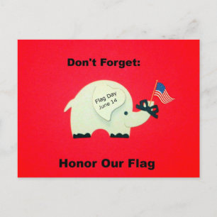 Carte Postale N'oubliez pas : honorez notre drapeau