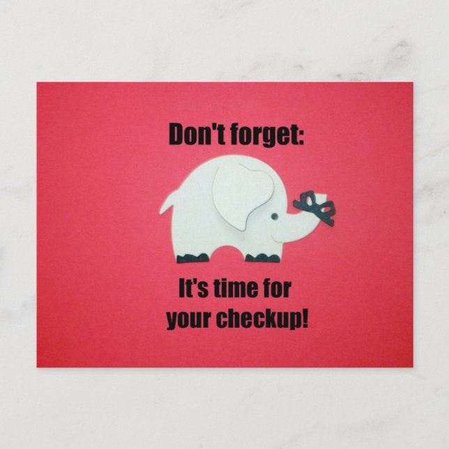 Carte Postale N'oubliez pas : Il est temps de faire votre check- (Devant)