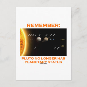 Carte Postale N'oubliez pas : Pluto n'a plus le statut planétair