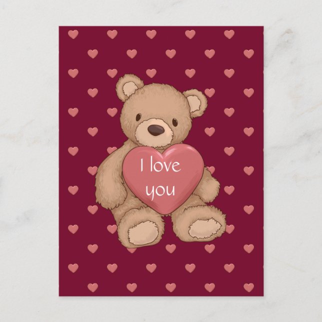 Carte Postale nounours doux (Devant)