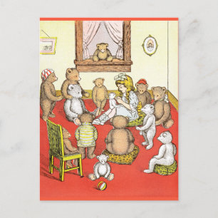 Carte Postale nounours se réunissent autour