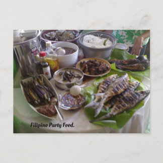 Carte Postale Nourriture du parti philippin. 