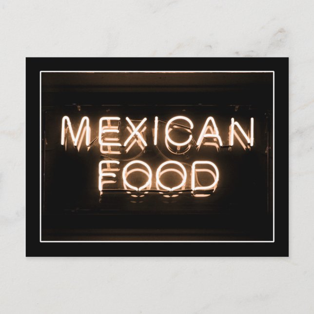 Carte Postale NOURRITURE MEXICAINE - SYMBOLE Jaune néon (Devant)