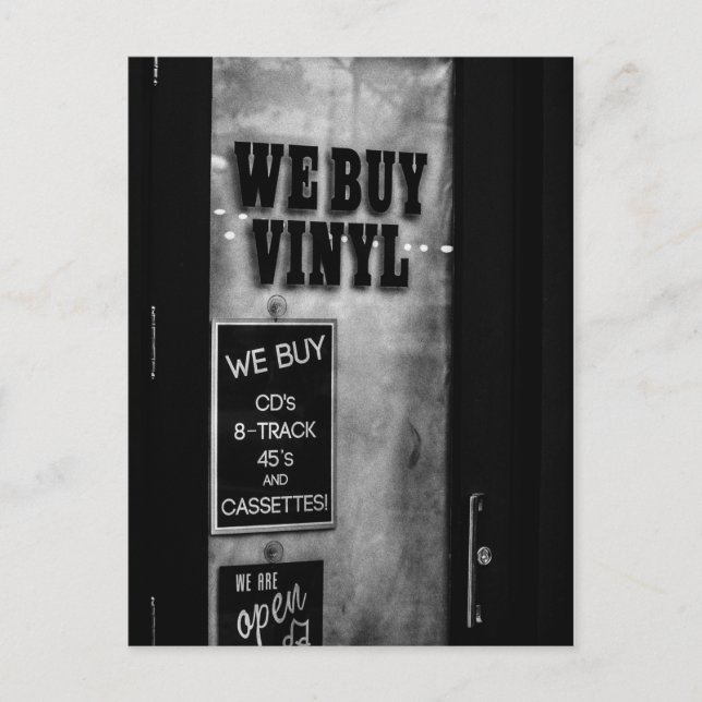 Carte Postale Nous achetons Vinyl Postcard (Devant)