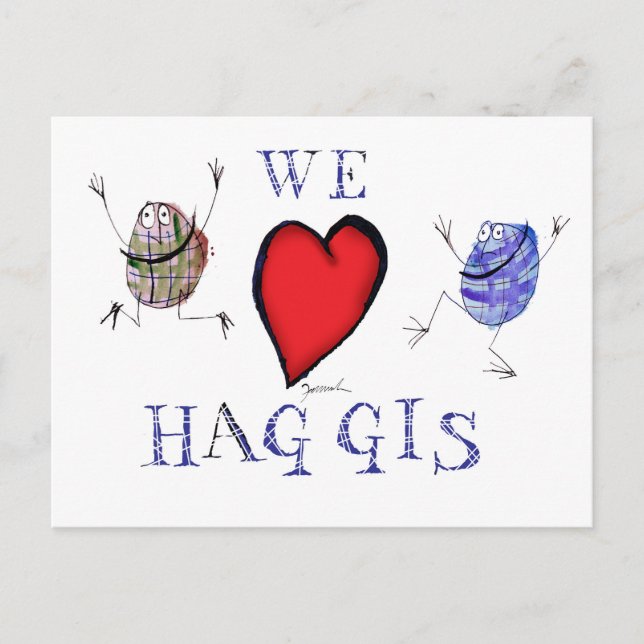 Carte Postale nous aimons haggis (Devant)