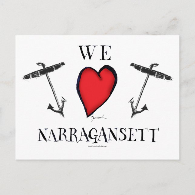 Carte Postale nous aimons narragansett (Devant)