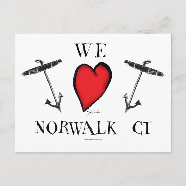 Carte Postale nous aimons norwalk connecticut (Devant)