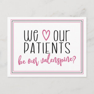 Carte Postale Nous aimons nos patients, chiropratique