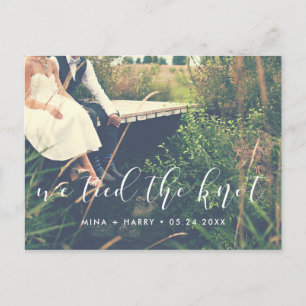 Carte Postale Nous avons attaché le nœud Photo calligraphie élég