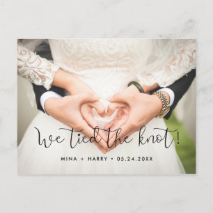Carte Postale Nous avons attaché le noeud photo mariage Whimsica