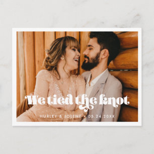 Carte Postale Nous avons attaché le noeud Vintage retro script p