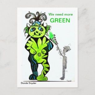 Carte Postale Nous Avons Besoin De Plus De Vert -