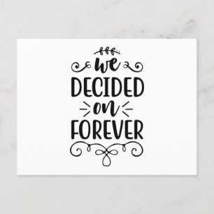Carte Postale Nous avons décidé pour toujours