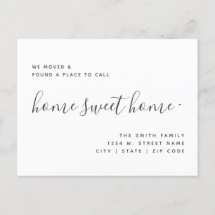 Carte Postale Nous avons déménagé à la maison Sweet Home Calligr