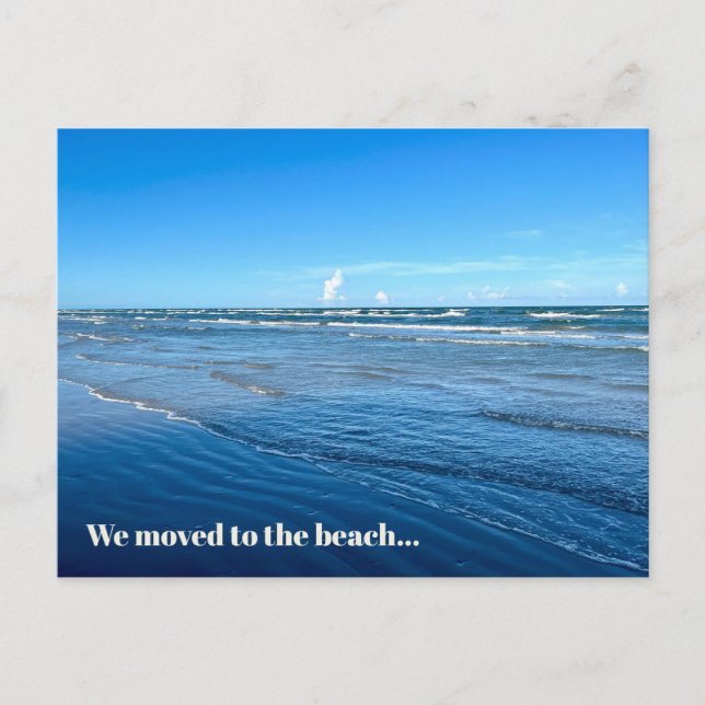 Carte Postale Nous Avons Déménagé À La Plage Nouvelle Adresse Do (Devant)
