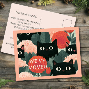 Carte Postale Nous Avons Déménagé Annonce de Déménagement Chat N