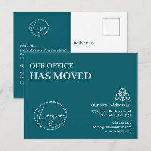 Carte Postale Nous Avons Déménagé Changement d'Adresse de l'Entr