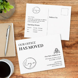 Carte Postale Nous Avons Déménagé Changement d'Adresse de l'Entr
