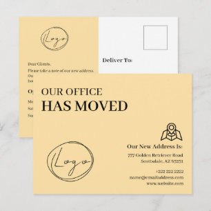 Carte Postale Nous Avons Déménagé Changement d'Adresse de l'Entr