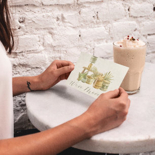 Carte Postale Nous avons déménagé Cosy Boho Aquarelle Changement