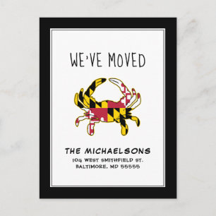 Carte Postale Nous avons déménagé   Crabe d'État de Baltimore