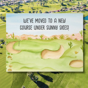 Carte Postale Nous avons déménagé Desert Golf Course Aquarelle