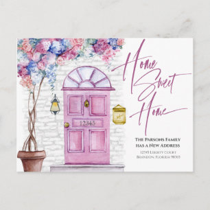 Carte Postale Nous avons déménagé - Maison douce maison - Porte 