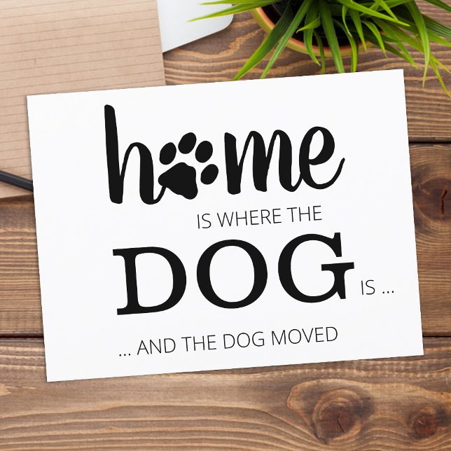 Carte Postale Nous avons déménagé Nouveau Accueil Chien Animaux  (Créateur téléchargé)