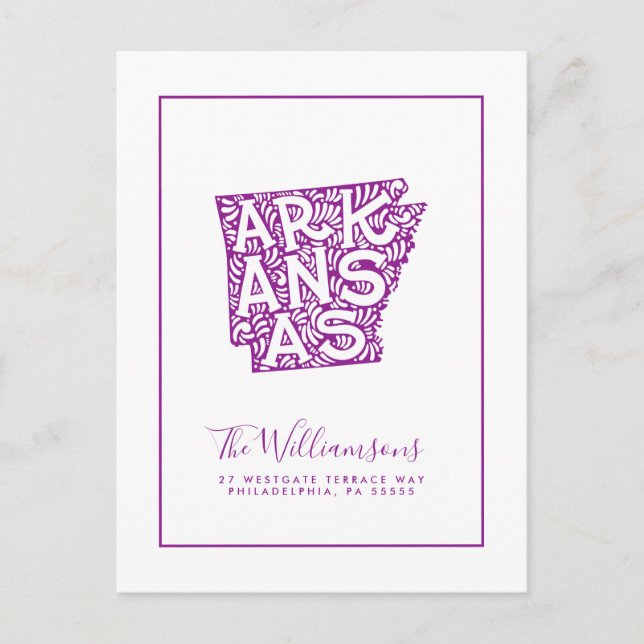 Carte Postale Nous avons déménagé | Nouvelle adresse | Arkansas (Devant)