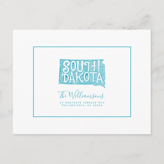 Carte Postale Nous avons déménagé | Nouvelle adresse | Dakota du (Devant)
