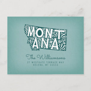 Carte Postale Nous avons déménagé   Nouvelle adresse   Montana