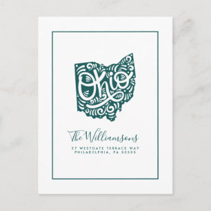 Carte Postale Nous avons déménagé   Nouvelle adresse   Ohio