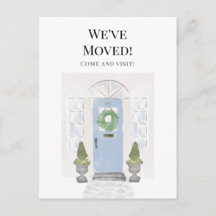 Carte Postale Nous avons déménagé nouvelle maison aquarelle Port