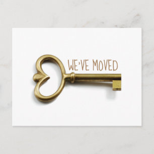Carte Postale Nous avons déménagé Nouvelle Maison Clé Chic Minim