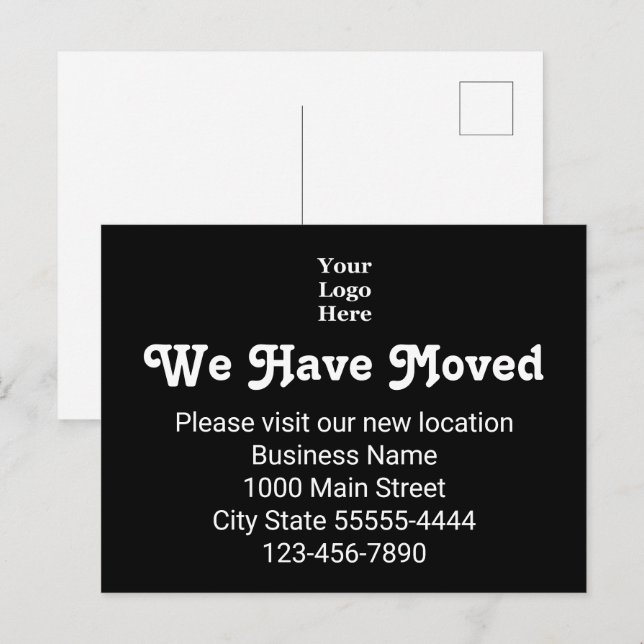 Carte Postale Nous Avons Déménagé S'Il Vous Plaît Visitez Notre  (Devant / Derrière)