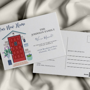 Carte Postale Nous Avons Déménagé Une Nouvelle Adresse Moteur Fa