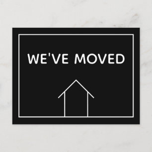 Carte Postale Nous avons déplacé Chic moderne Black Moving Faire