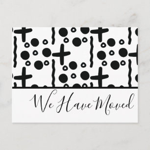 Carte Postale Nous Avons Déplacé Minamiliste Abstrait Tribal Pos