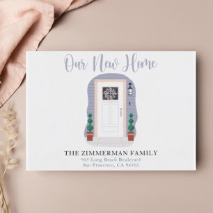 Carte Postale Nous avons déplacé notre nouvelle adresse Pastel A