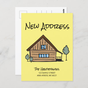 Carte Postale Nous avons déplacé un nouveau Faire-part de déplac