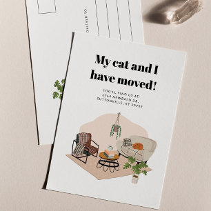 Carte Postale Nous avons déplacé un nouveau Faire-part de déplac